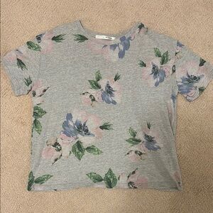 Floral Gray T-Shirt
